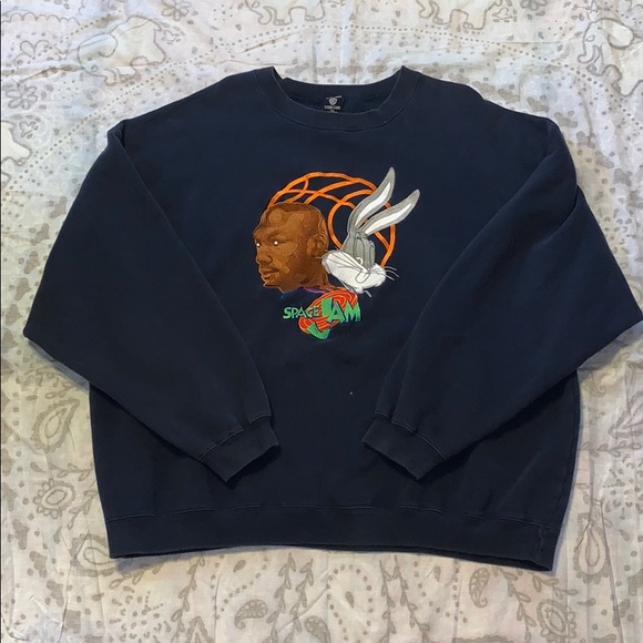 Warner Bros. Other - WARNER BROS SPACE JAM BLUE SWEATSHIRT JORDAN XXL